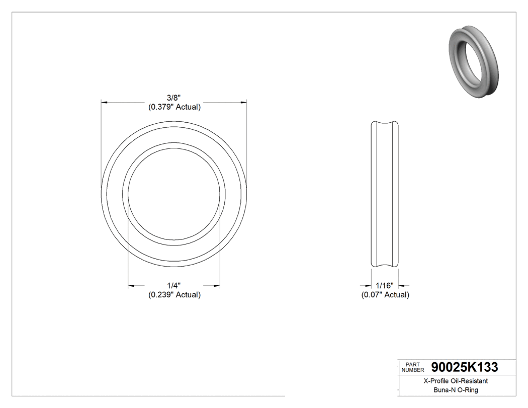 Technical drawing - 90025K133